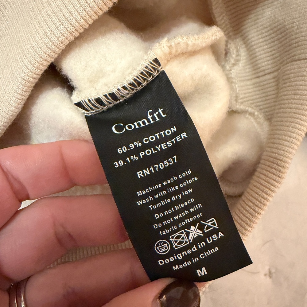 Women's Cream Sweatpants & Joggers Set - Picture 6 of 9